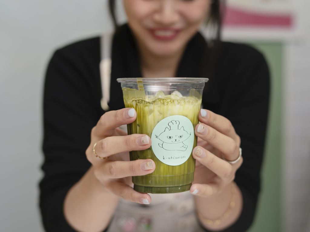 Ice matcha latte al estilo coreano en Madrid